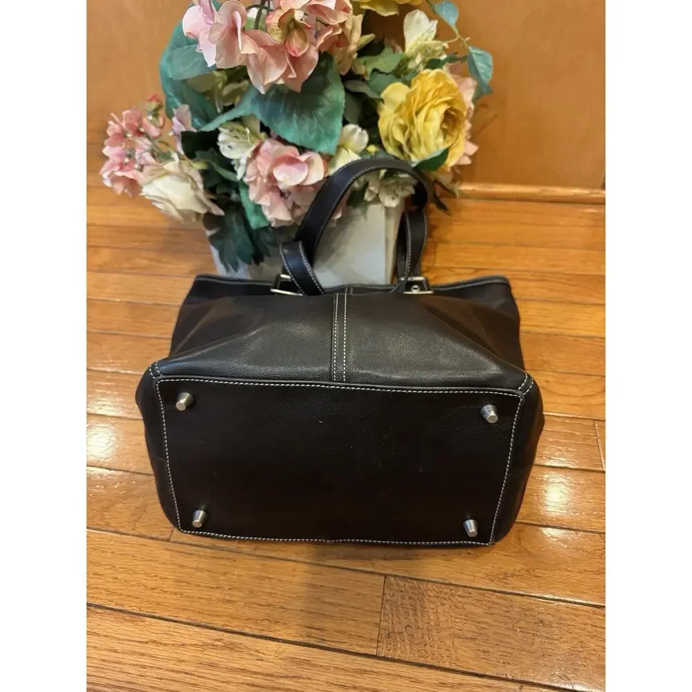 Coach 9573 black tote bag (pu100 - Picture 6 of 9